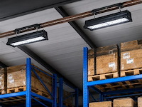 6 x led industriële hanglamp 100w – 6400k koud wit - zwart – ip20 – pyramid-100 - afbeelding 1 van  5