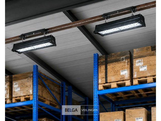 6 x led industriële hanglamp 100w – 6400k koud wit - zwart – ip20 – pyramid-100 - afbeelding 2 van  6