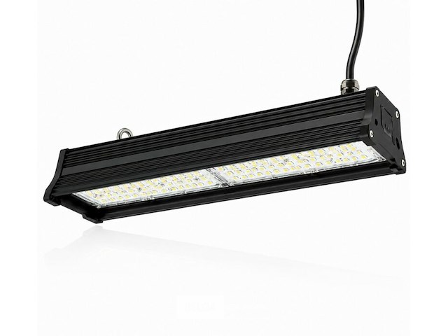 6 x led industriële hanglamp 100w – 6400k koud wit - zwart – ip20 – pyramid-100 - afbeelding 3 van  6