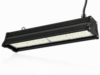 6 x led industriële hanglamp 100w – 6400k koud wit - zwart – ip20 – pyramid-100 - afbeelding 3 van  6