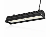 6 x led industriële hanglamp 100w – 6400k koud wit - zwart – ip20 – pyramid-100 - afbeelding 2 van  5