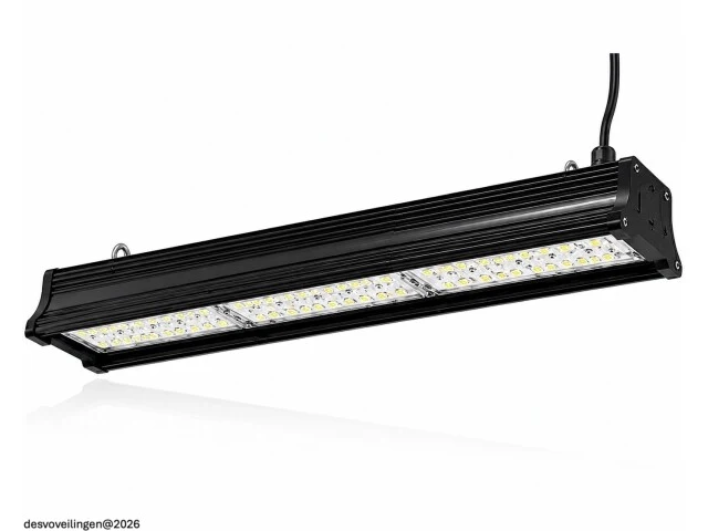 6 x led industriële hanglamp 150w – 6400k koud wit - zwart – ip20 – pyramid-150 - afbeelding 3 van  6