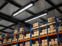 6 x led industriële hanglamp 150w – 6400k koud wit - zwart – ip20 – pyramid-150