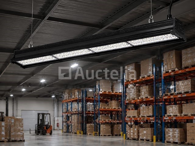 6 x led industriële hanglamp 200w – 6400k koud wit - zwart – ip20 – pyramid-200 - afbeelding 1 van  5