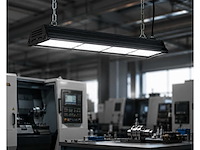 6 x led industriële hanglamp 200w – 6400k koud wit - zwart – ip20 – pyramid-200 - afbeelding 1 van  2