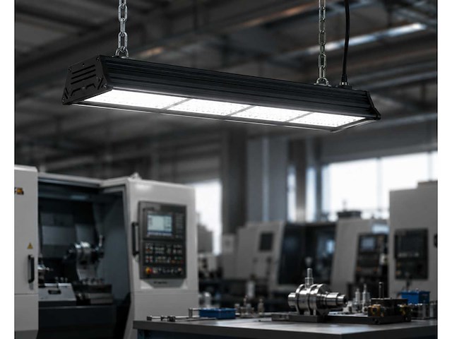6 x led industriële hanglamp 200w – 6400k koud wit - zwart – ip20 – pyramid-200 - afbeelding 1 van  5