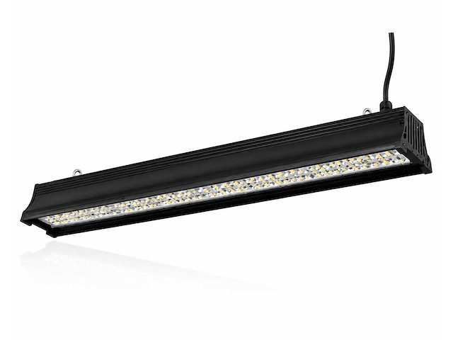 6 x led industriële hanglamp 200w – 6400k koud wit - zwart – ip20 – pyramid-200 - afbeelding 2 van  5