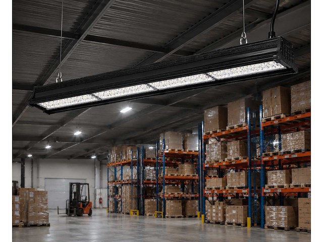 6 x led industriële hanglamp 200w – 6400k koud wit - zwart – ip20 – pyramid-200 - afbeelding 3 van  5
