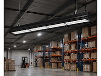 6 x led industriële hanglamp 200w – 6400k koud wit - zwart – ip20 – pyramid-200 - afbeelding 3 van  5