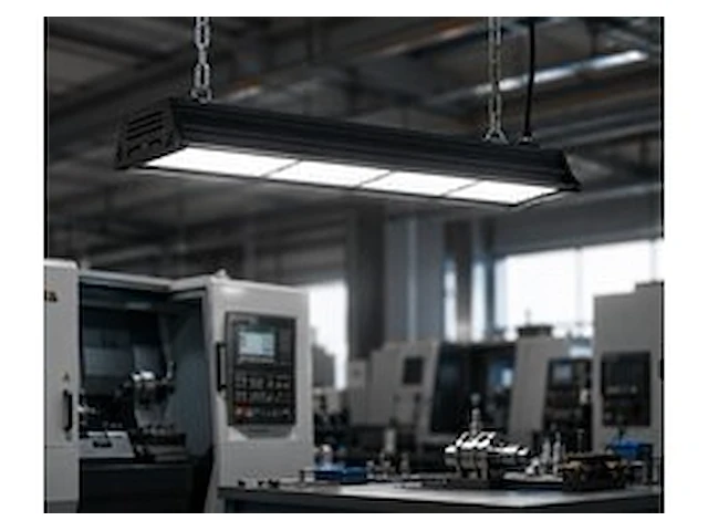 6 x led industriële hanglamp 200w – 6400k koud wit - zwart – ip20 – pyramid-200 - afbeelding 1 van  6