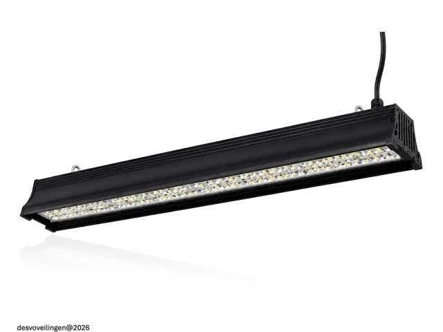 6 x led industriële hanglamp 200w – 6400k koud wit - zwart – ip20 – pyramid-200 - afbeelding 3 van  6