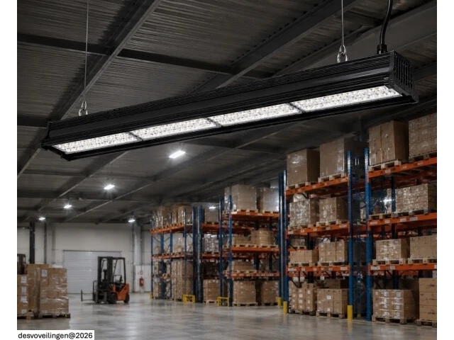 6 x led industriële hanglamp 200w – 6400k koud wit - zwart – ip20 – pyramid-200 - afbeelding 4 van  6