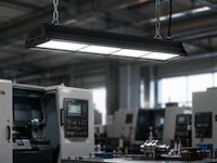 6 x led industriële hanglamp 200w – 6400k koud wit - zwart – ip20 – pyramid-200 - afbeelding 1 van  5