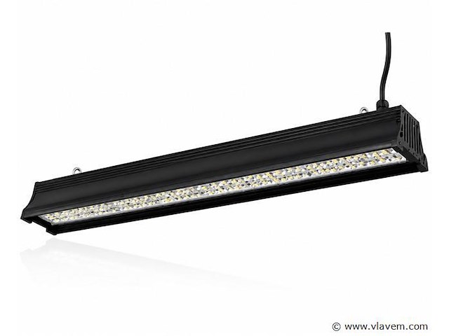 6 x led industriële hanglamp 200w – 6400k koud wit - zwart – ip20 – pyramid-200 - afbeelding 2 van  5