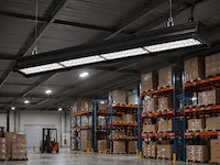 6 x led industriële hanglamp 200w – 6400k koud wit - zwart – ip20 – pyramid-200 - afbeelding 3 van  5