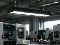 6 x led industriële hanglamp 200w – 6400k koud wit - zwart – ip20 – pyramid-200 - afbeelding 1 van  6