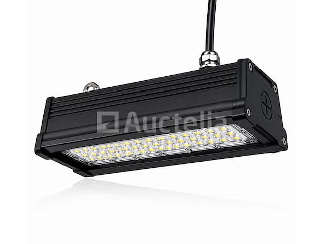 6 x led industriële hanglamp 50w – 6400k koud wit - zwart – ip20 – pyramid-50 - afbeelding 1 van  5