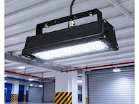 6 x led industriële hanglamp 50w – 6400k koud wit - zwart – ip20 – pyramid-50 - afbeelding 1 van  5