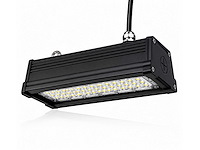 6 x led industriële hanglamp 50w – 6400k koud wit - zwart – ip20 – pyramid-50 - afbeelding 2 van  5