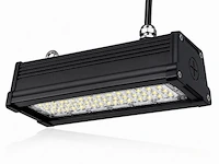 6 x led industriële hanglamp 50w – 6400k koud wit - zwart – ip20 – pyramid-50 - afbeelding 3 van  6