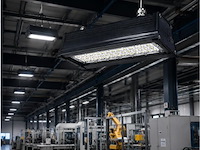 6 x led industriële hanglamp 50w – 6400k koud wit - zwart – ip20 – pyramid-50 - afbeelding 3 van  5