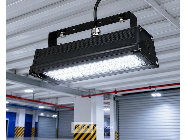 6 x led industriële hanglamp 50w – 6400k koud wit - zwart – ip20 – pyramid-50 - afbeelding 2 van  6
