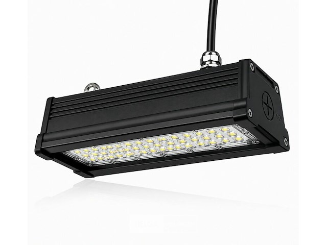 6 x led industriële hanglamp 50w – 6400k koud wit - zwart – ip20 – pyramid-50 - afbeelding 3 van  6