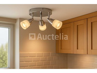 6 x led plafondlamp – 3 spots – 3 x 5w – 4000k neutraal wit – zilver – di01 - afbeelding 3 van  4
