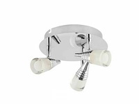 6 x led plafondlamp – 3 spots – 3 x 5w – 4000k neutraal wit – zilver – di01 - afbeelding 5 van  5