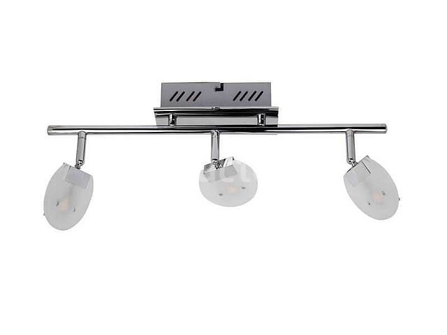 6 x led plafondlamp – 3 spots – 3 x 5w – 4000k neutraal wit – zilver – hl7163l - afbeelding 2 van  4