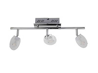 6 x led plafondlamp – 3 spots – 3 x 5w – 4000k neutraal wit – zilver – hl7163l - afbeelding 2 van  4