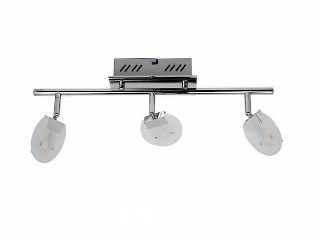 6 x led plafondlamp – 3 spots – 3 x 5w – 4000k neutraal wit – zilver – hl7163l - afbeelding 5 van  5