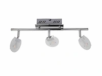 6 x led plafondlamp – 3 spots – 3 x 5w – 4000k neutraal wit – zilver – hl7163l - afbeelding 4 van  4
