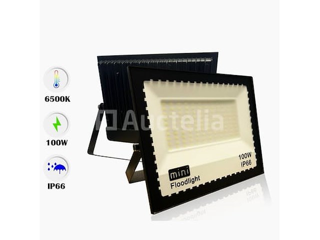6 x led schijnwerper 100w mini – 6500k koud wit – ip65 waterdicht - afbeelding 1 van  5