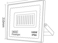 6 x led schijnwerper 100w mini – 6500k koud wit – ip65 waterdicht - afbeelding 5 van  5
