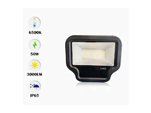 6 x led schijnwerper 50w – 6500k koud wit – ip65 – ward-50 - afbeelding 1 van  5