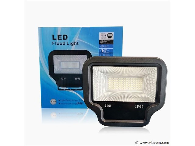 6 x led schijnwerper 50w – 6500k koud wit – ip65 – ward-50 - afbeelding 4 van  4