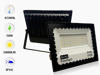 6 x led schijnwerper 50w mini – 6500k koud wit – ip65 waterdicht - afbeelding 3 van  4