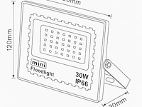 6 x led schijnwerper mini 30w – 6500k koud wit – ip65 – minions-30 - afbeelding 1 van  5