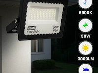 6 x led schijnwerper mini 50w – 6500k koud wit – ip65 – minions-50 - afbeelding 2 van  6