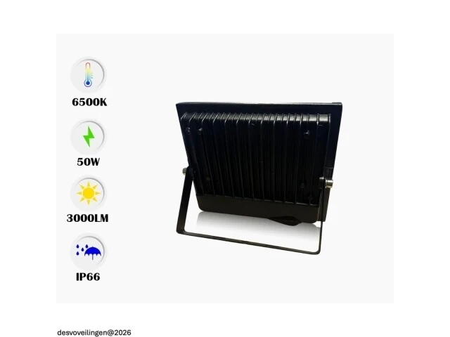 6 x led schijnwerper mini 50w – 6500k koud wit – ip65 – minions-50 - afbeelding 3 van  6