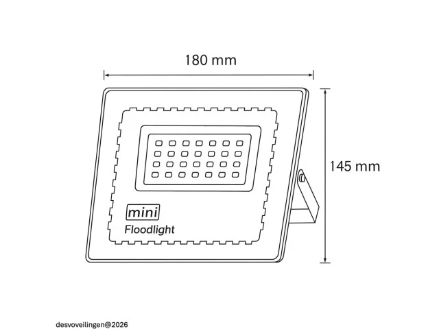 6 x led schijnwerper mini 50w – 6500k koud wit – ip65 – minions-50 - afbeelding 6 van  6