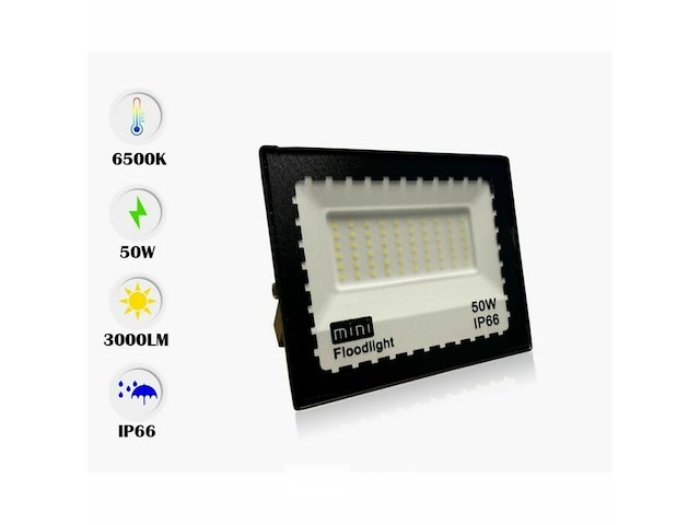 6 x led schijnwerper mini 50w – 6500k koud wit – ip65 – minions-50 - afbeelding 5 van  6