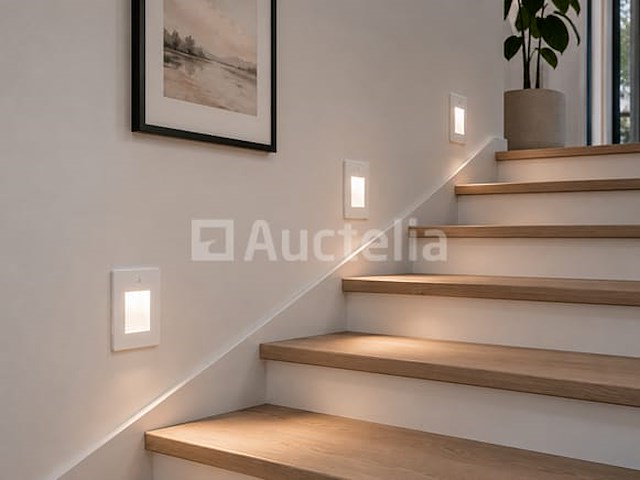 6 x led trapverlichting 1w – 4200k neutraal wit - wit – pir sensor – ip20 – diamond - afbeelding 4 van  5