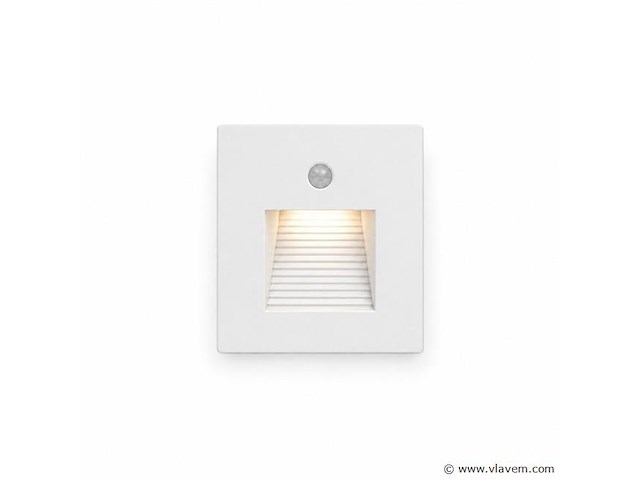 6 x led trapverlichting 1w – 4200k neutraal wit - wit – pir sensor – ip20 – diamond - afbeelding 2 van  5