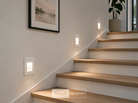 6 x led trapverlichting 1w – 4200k neutraal wit - wit – pir sensor – ip20 – diamond - afbeelding 2 van  6