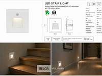 6 x led trapverlichting 1w – 4200k neutraal wit - wit – pir sensor – ip20 – diamond - afbeelding 6 van  6