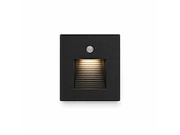 6 x led trapverlichting 1w – 4200k neutraal wit - zwart – pir sensor – ip20 – diamond - afbeelding 2 van  5