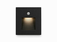 6 x led trapverlichting 1w – 4200k neutraal wit - zwart – pir sensor – ip20 – diamond - afbeelding 3 van  6