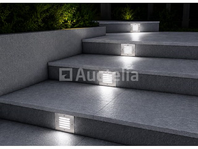 6 x led trapverlichting 3w - 6400k koud wit – ip54 – akik - afbeelding 2 van  5